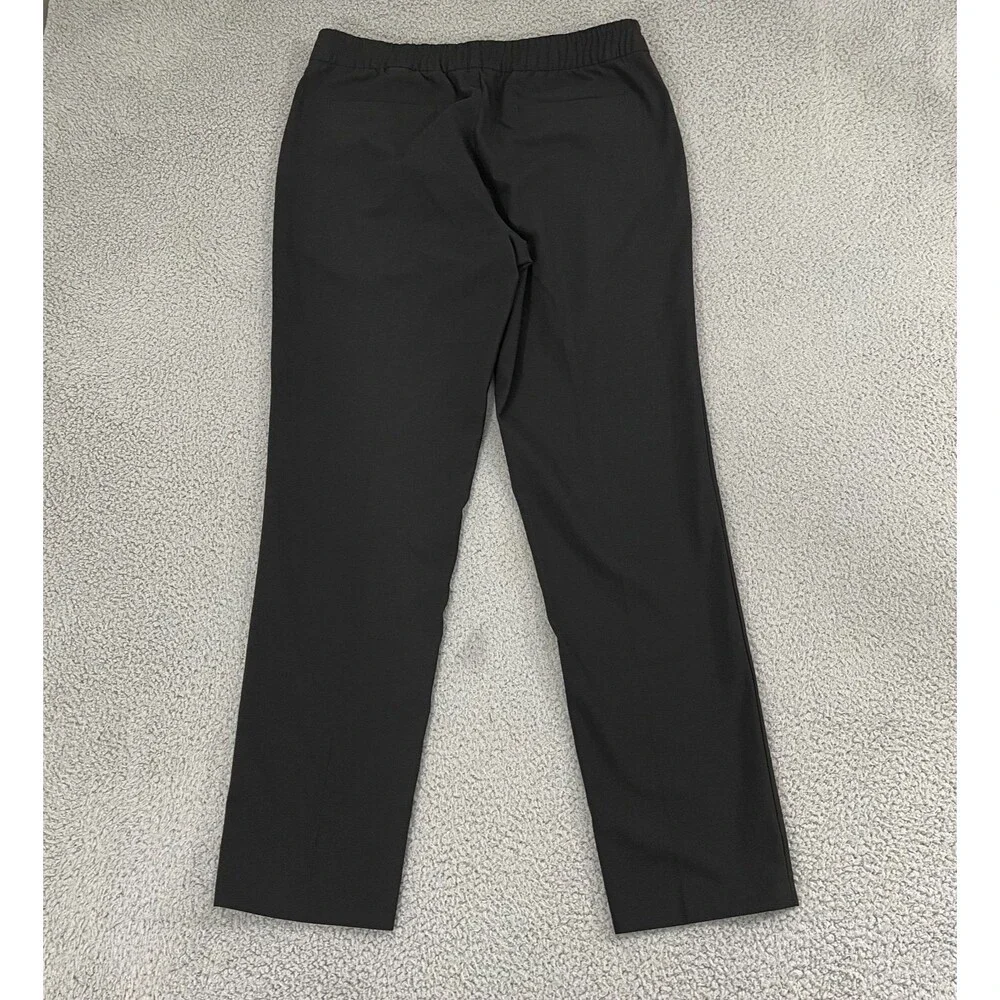 Banana Republic Mason Athletic‎ Tapered Pants Men 35x32 Black Flat Front Stretch